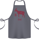 Chinese Zodiac Shengxiao Year of the Goat Cotton Apron 100% Organic Steel