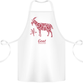 Chinese Zodiac Shengxiao Year of the Goat Cotton Apron 100% Organic White