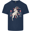 Chinese Zodiac Shengxiao Year of the Goat Kids T-Shirt Childrens Navy Blue