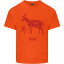 Chinese Zodiac Shengxiao Year of the Goat Kids T-Shirt Childrens Orange