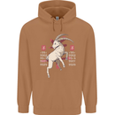Chinese Zodiac Shengxiao Year of the Goat Mens 80% Cotton Hoodie Caramel Latte