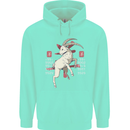 Chinese Zodiac Shengxiao Year of the Goat Mens 80% Cotton Hoodie Peppermint