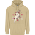 Chinese Zodiac Shengxiao Year of the Goat Mens 80% Cotton Hoodie Sand