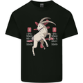 Chinese Zodiac Shengxiao Year of the Goat Mens Cotton T-Shirt Tee Top Black