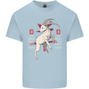 Chinese Zodiac Shengxiao Year of the Goat Mens Cotton T-Shirt Tee Top Light Blue