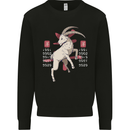 Chinese Zodiac Shengxiao Year of the Goat Mens Sweatshirt Jumper Black