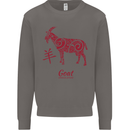 Chinese Zodiac Shengxiao Year of the Goat Mens Sweatshirt Jumper Charcoal
