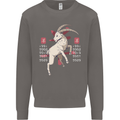 Chinese Zodiac Shengxiao Year of the Goat Mens Sweatshirt Jumper Charcoal