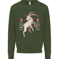 Chinese Zodiac Shengxiao Year of the Goat Mens Sweatshirt Jumper Forest Green