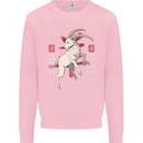 Chinese Zodiac Shengxiao Year of the Goat Mens Sweatshirt Jumper Light Pink