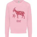 Chinese Zodiac Shengxiao Year of the Goat Mens Sweatshirt Jumper Light Pink