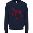Chinese Zodiac Shengxiao Year of the Goat Mens Sweatshirt Jumper Navy Blue
