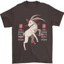 Chinese Zodiac Shengxiao Year of the Goat Mens T-Shirt Cotton Gildan Dark Chocolate
