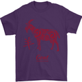 Chinese Zodiac Shengxiao Year of the Goat Mens T-Shirt Cotton Gildan Purple
