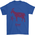 Chinese Zodiac Shengxiao Year of the Goat Mens T-Shirt Cotton Gildan Royal Blue