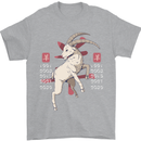 Chinese Zodiac Shengxiao Year of the Goat Mens T-Shirt Cotton Gildan Sports Grey