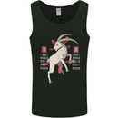 Chinese Zodiac Shengxiao Year of the Goat Mens Vest Tank Top Black
