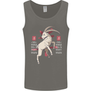 Chinese Zodiac Shengxiao Year of the Goat Mens Vest Tank Top Charcoal