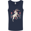 Chinese Zodiac Shengxiao Year of the Goat Mens Vest Tank Top Navy Blue