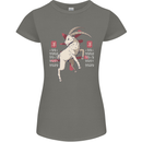 Chinese Zodiac Shengxiao Year of the Goat Womens Petite Cut T-Shirt Charcoal