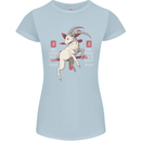 Chinese Zodiac Shengxiao Year of the Goat Womens Petite Cut T-Shirt Light Blue