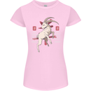 Chinese Zodiac Shengxiao Year of the Goat Womens Petite Cut T-Shirt Light Pink