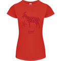 Chinese Zodiac Shengxiao Year of the Goat Womens Petite Cut T-Shirt Red