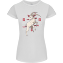 Chinese Zodiac Shengxiao Year of the Goat Womens Petite Cut T-Shirt White
