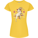Chinese Zodiac Shengxiao Year of the Goat Womens Petite Cut T-Shirt Yellow