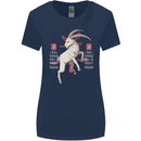 Chinese Zodiac Shengxiao Year of the Goat Womens Wider Cut T-Shirt Navy Blue
