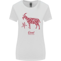 Chinese Zodiac Shengxiao Year of the Goat Womens Wider Cut T-Shirt White