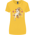 Chinese Zodiac Shengxiao Year of the Goat Womens Wider Cut T-Shirt Yellow