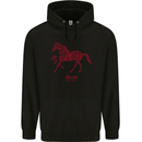 Chinese Zodiac Shengxiao Year of the Horse Childrens Kids Hoodie Black