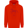 Chinese Zodiac Shengxiao Year of the Horse Childrens Kids Hoodie Bright Red
