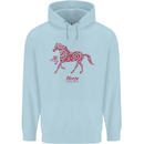 Chinese Zodiac Shengxiao Year of the Horse Childrens Kids Hoodie Light Blue