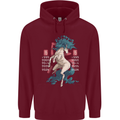 Chinese Zodiac Shengxiao Year of the Horse Childrens Kids Hoodie Maroon