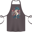 Chinese Zodiac Shengxiao Year of the Horse Cotton Apron 100% Organic Dark Grey