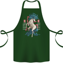 Chinese Zodiac Shengxiao Year of the Horse Cotton Apron 100% Organic Forest Green