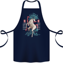 Chinese Zodiac Shengxiao Year of the Horse Cotton Apron 100% Organic Navy Blue
