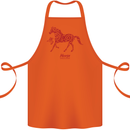 Chinese Zodiac Shengxiao Year of the Horse Cotton Apron 100% Organic Orange