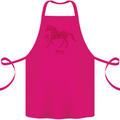 Chinese Zodiac Shengxiao Year of the Horse Cotton Apron 100% Organic Pink