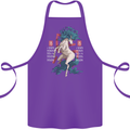 Chinese Zodiac Shengxiao Year of the Horse Cotton Apron 100% Organic Purple