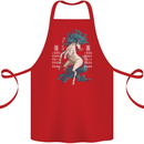 Chinese Zodiac Shengxiao Year of the Horse Cotton Apron 100% Organic Red