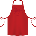 Chinese Zodiac Shengxiao Year of the Horse Cotton Apron 100% Organic Red