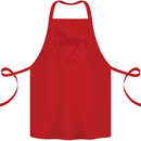 Chinese Zodiac Shengxiao Year of the Horse Cotton Apron 100% Organic Red
