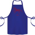 Chinese Zodiac Shengxiao Year of the Horse Cotton Apron 100% Organic Royal Blue