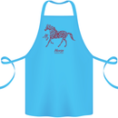 Chinese Zodiac Shengxiao Year of the Horse Cotton Apron 100% Organic Turquoise