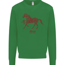Chinese Zodiac Shengxiao Year of the Horse Kids Sweatshirt Jumper Irish Green