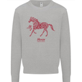 Chinese Zodiac Shengxiao Year of the Horse Kids Sweatshirt Jumper Sports Grey
