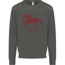 Chinese Zodiac Shengxiao Year of the Horse Kids Sweatshirt Jumper Storm Grey